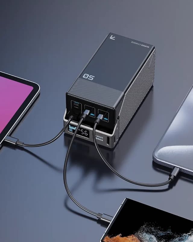 پاوربانک 50000 هزار 65 وات پاورولوژی Powerology 50000mAh Power Bank 65W PPBCHA68-BK — تصویر ۲