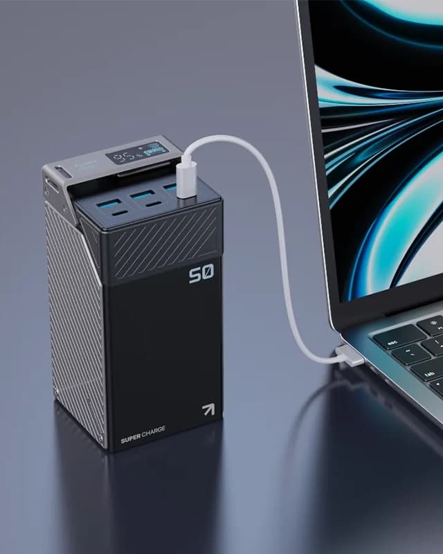 پاوربانک 50000 هزار 65 وات پاورولوژی Powerology 50000mAh Power Bank 65W PPBCHA68-BK — تصویر ۳