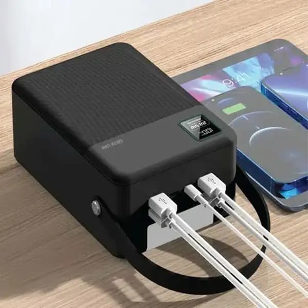 پاوربانک 80000 هزار همراه با چراغ قوه گرین لاین مدل Green Lion Thunder 80 GNTHU80KPBBK — تصویر ۲