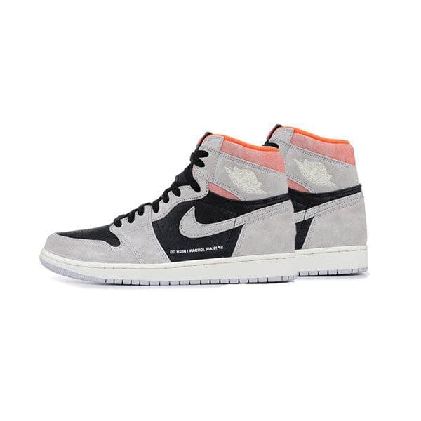 نایک ایر جردن 1 ساقدار چرمی جیر طوسی مشکی Nike jordan 1 suede leather — تصویر ۳