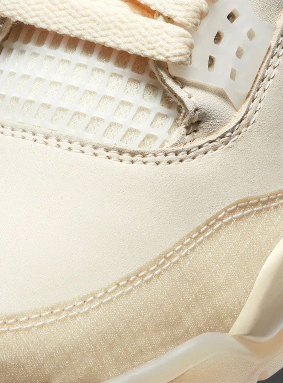 نایک ایر جردن ۴ آف وایت کرمی (سایل) Nike air Jordan 4 off-white cream (sail) — تصویر ۵