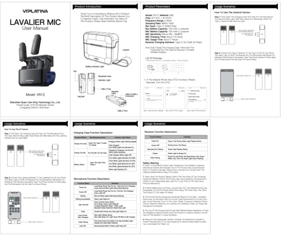 میکروفون وی آی پلاتینا VIPLATINA-VR12L — تصویر ۳