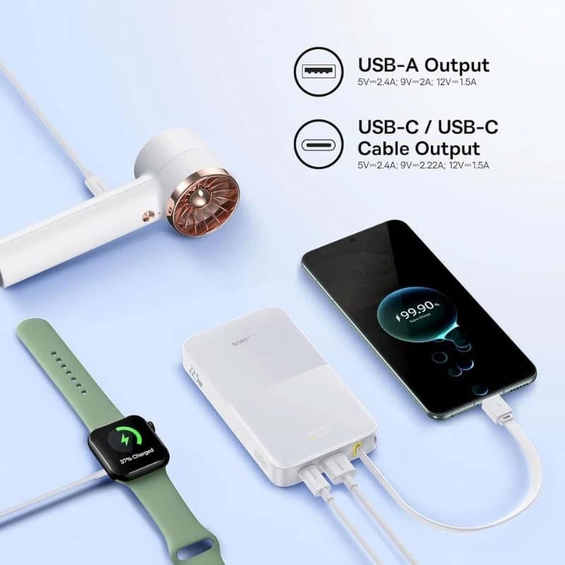 پاوربانک بیسوس مدل EnerFill FC51 Bipow2 Pro ظرفیت 10000 میلی‌آمپرساعت — تصویر ۵