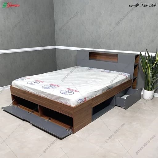 تخت خواب دونفره تمام ام دی اف می باشدBL00179 مبلمان فرنا مدل 1142822