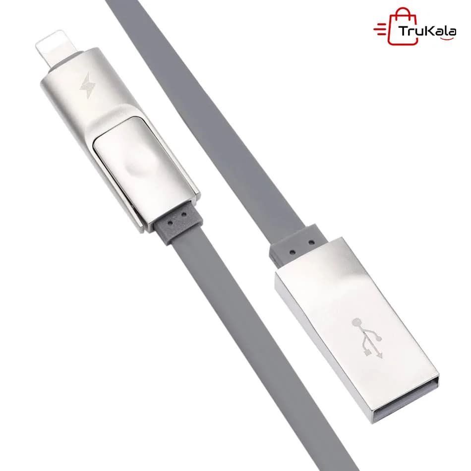 کابل شارژر دو سر Awei میکرو و آیفون مدل CL-989 — تصویر ۳