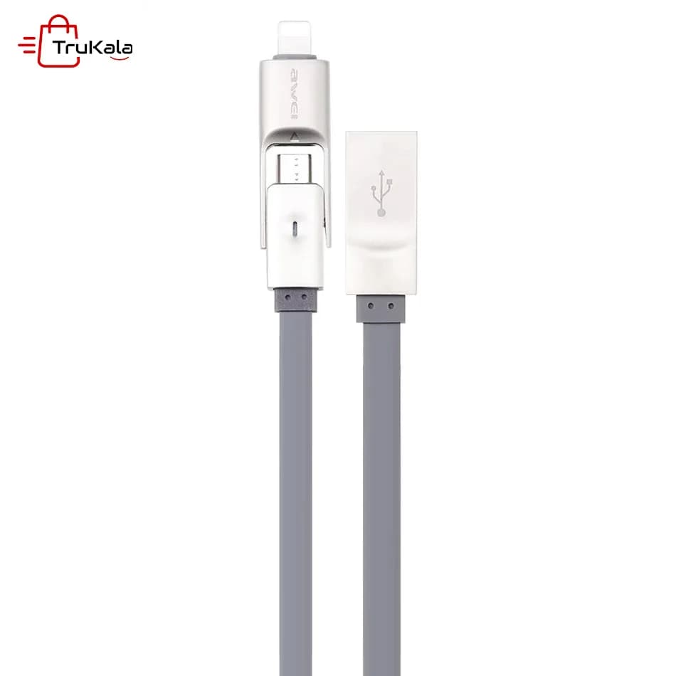 کابل شارژر دو سر Awei میکرو و آیفون مدل CL-989