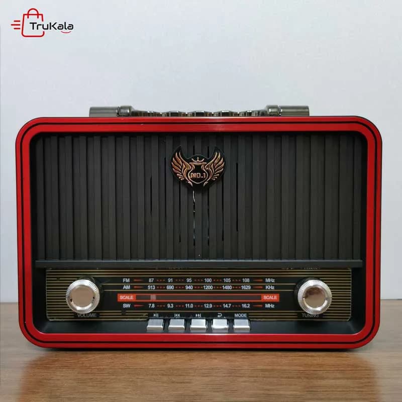 اسپیکر کمای طرح رادیو مدل MD-1907BT — تصویر ۲