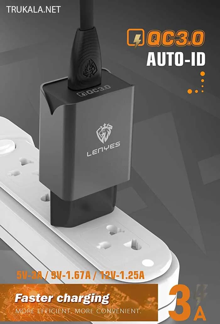 شارژر دیواری لنیس تایپ سی مدل LCH086 — تصویر ۳