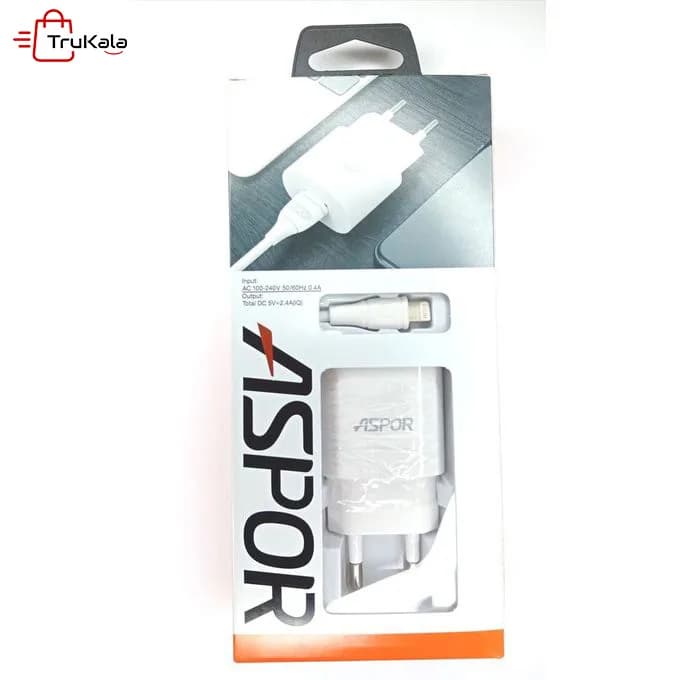 شارژر دیواری آسپور مدل A818 تایپ سی — تصویر ۳