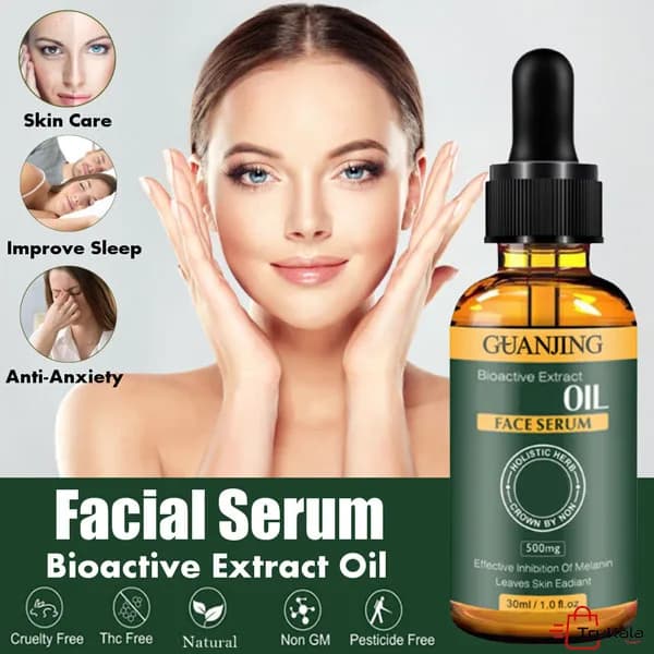 سرم صورت روغن کنف با عصاره های بیواکتیو قطره گیاه شاهدانه — تصویر ۳