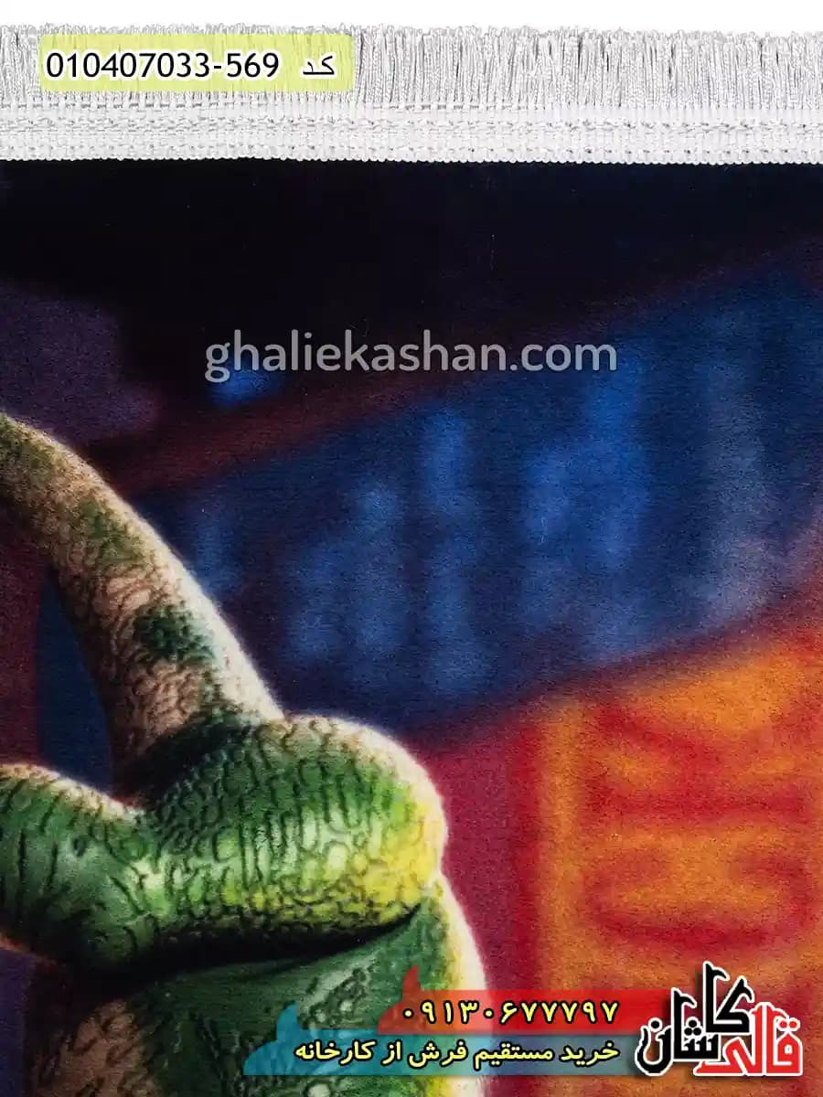 فرش کودک 700 شانه طرح داستان اسباب بازی زمینه سرمه ای کاشان — تصویر ۵