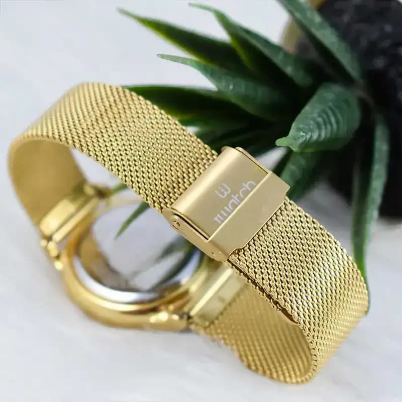ساعت مچی عقربه ای زنانه آی واچ شیری طلایی مدل IW190059L — تصویر ۶