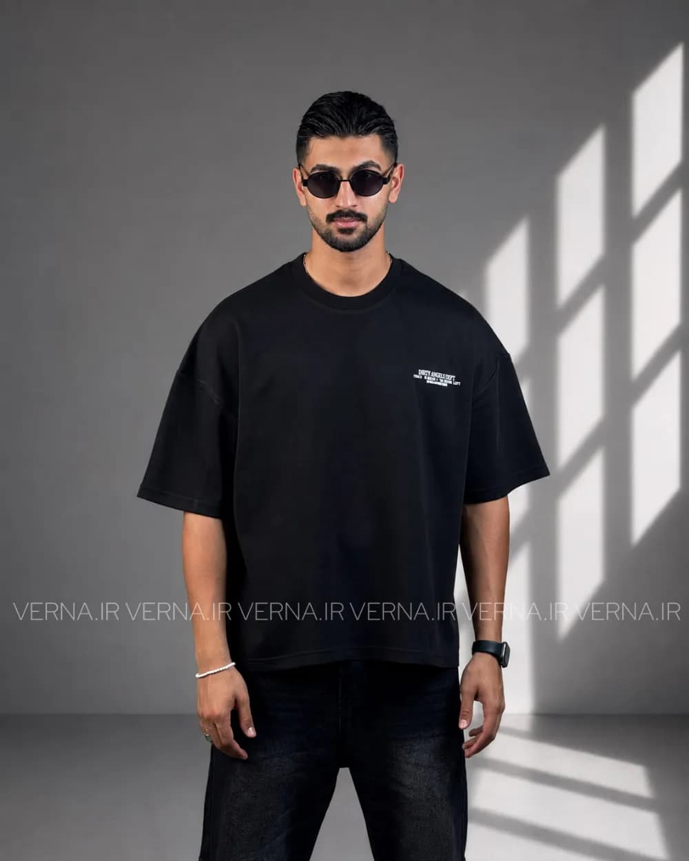 تیشرت مردانه باکسی پشت چاپ برجسته DIRTY — تصویر ۲