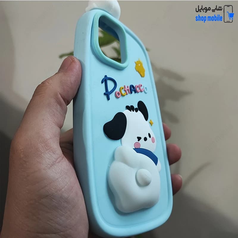 قاب گوشی آیفون 12 پرو مکس (کاور سیلیکونی پاک کنی مدل عروسکی کیوت طرح پوچاکو) — تصویر ۵