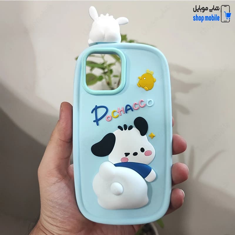 قاب گوشی آیفون 12 پرو مکس (کاور سیلیکونی پاک کنی مدل عروسکی کیوت طرح پوچاکو)