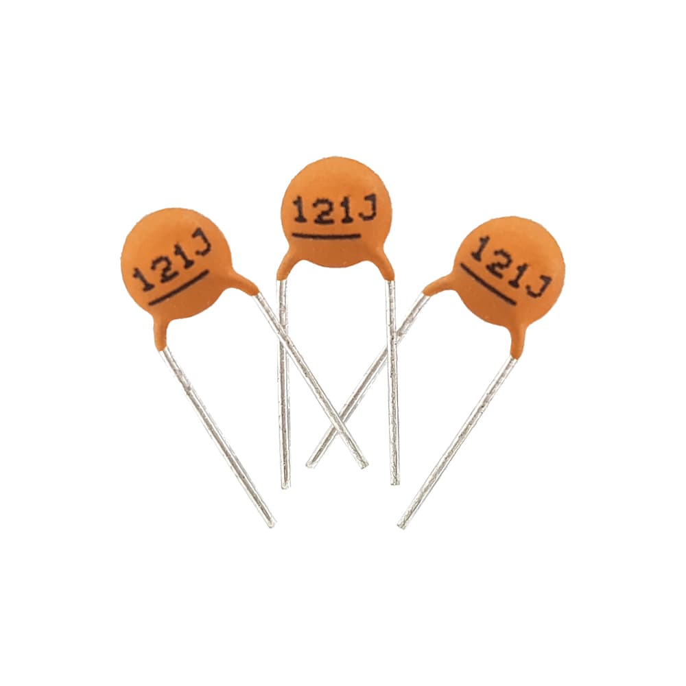 خازن عدسی مدل CSL121J1H05DS210 ظرفیت 120pF 50V بسته ۱۰۰۰ عددی