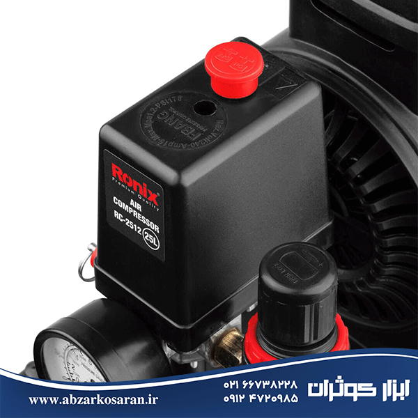 کمپرسور سایلنت 25 لیتری رونیکس Ronix مدل RC-2512 — تصویر ۶