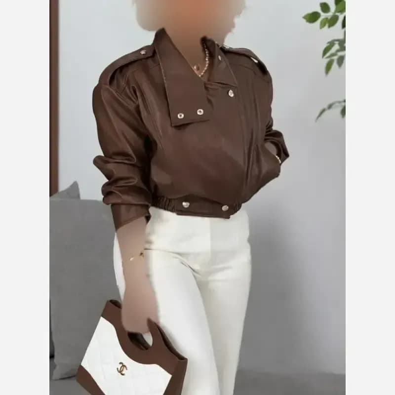 کاپشن چرم مدل نیسان جنس چرم مسکو — تصویر ۱۲