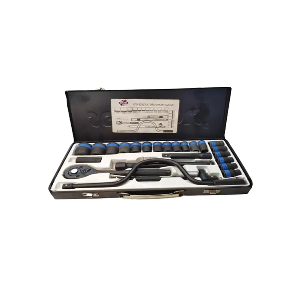 جعبه بکس 24 پارچه مشکی 6 پر درایو 1/2 اس جی تی تولز SGT TOOLS