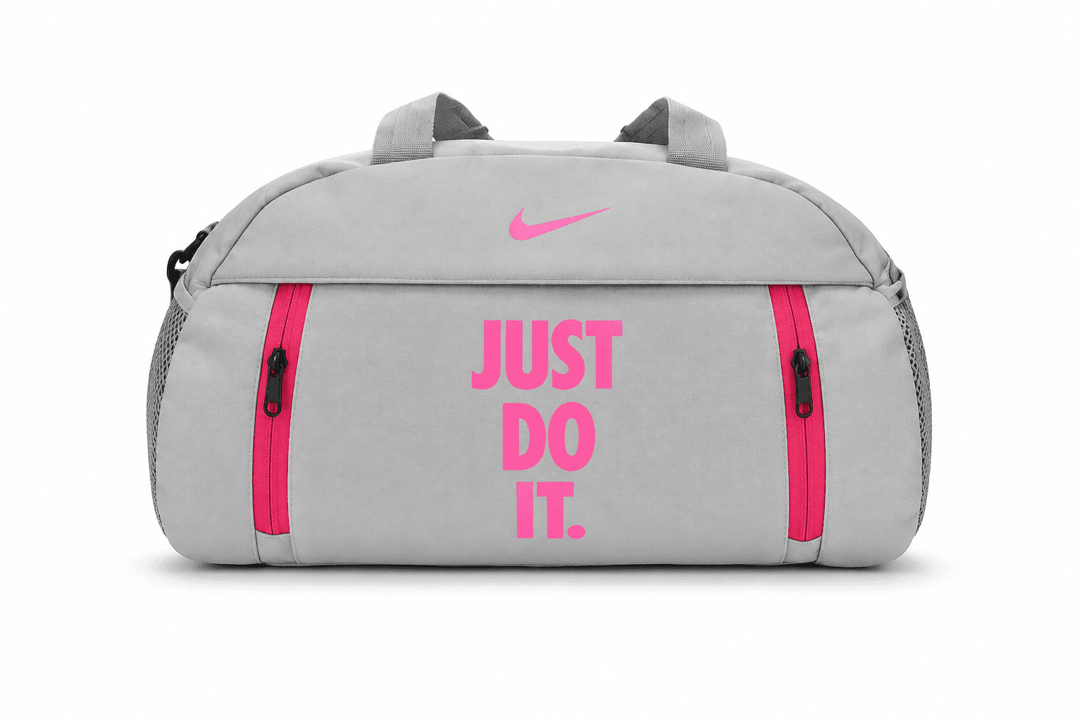 ساک ورزشی زنانه نایک دو زیپ مدل Just Do It پارچه فلامت اعلا کد 102 — تصویر ۴