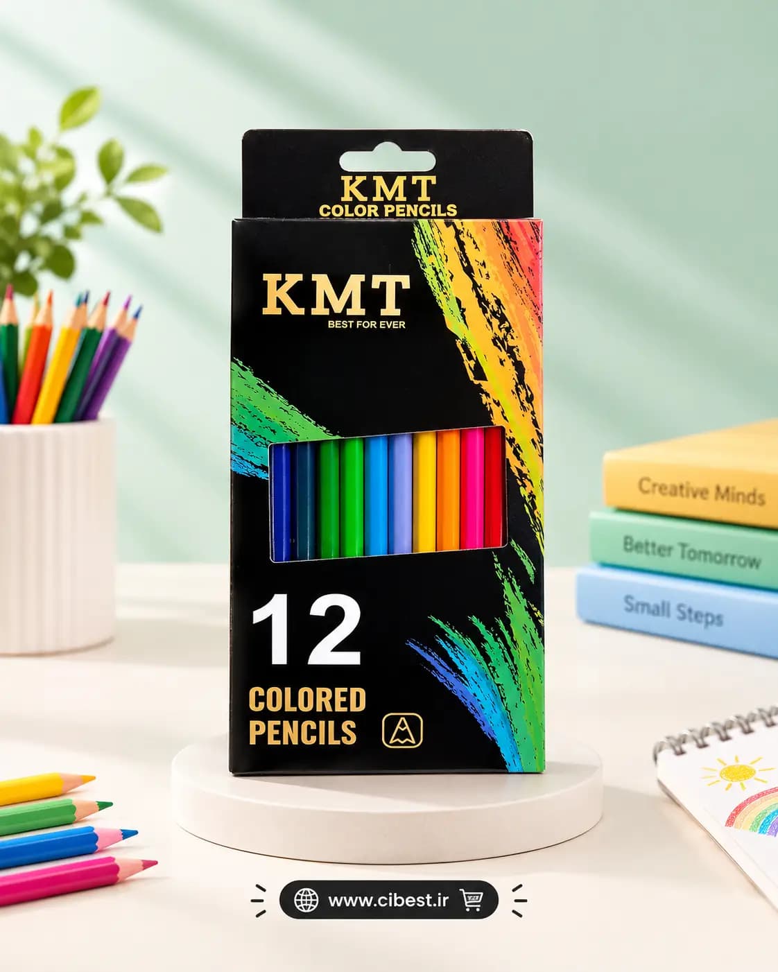 مداد رنگی 12 عددی کی ام تی kmt – قیمت پلکانی