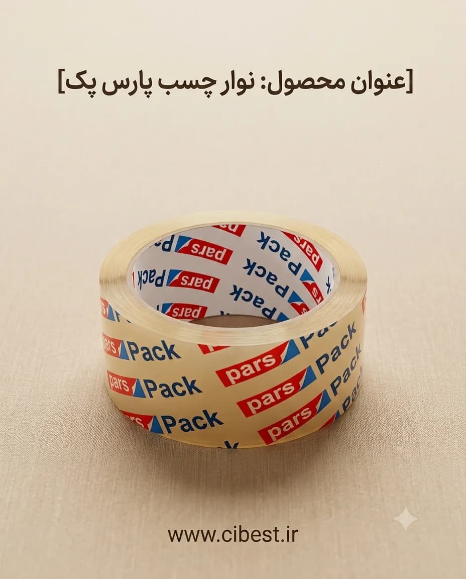 چسب شفاف ۵ سانتی پارس پک (Pars Pack) – رول ۹۰ یاردی-قیمت پلکانی