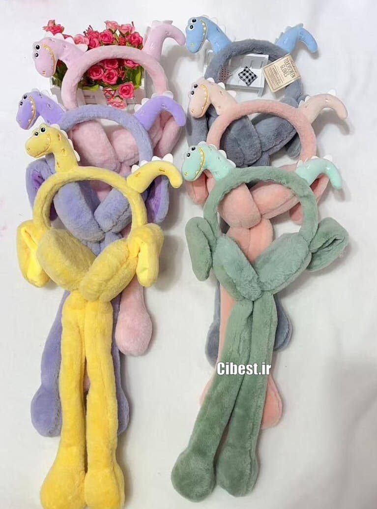 گوشگیر (روگوشی) فانتزی پمپی کودکانه طرح دایناسوری — تصویر ۲