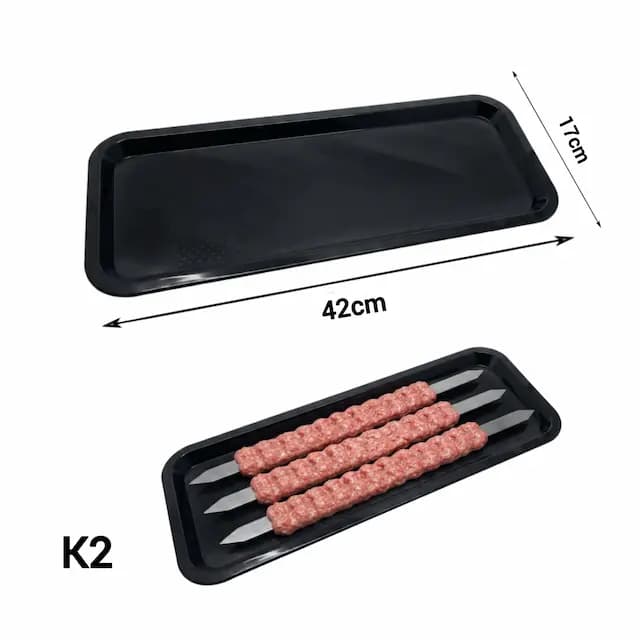 سینی کبابی K2 مشکی کوشا