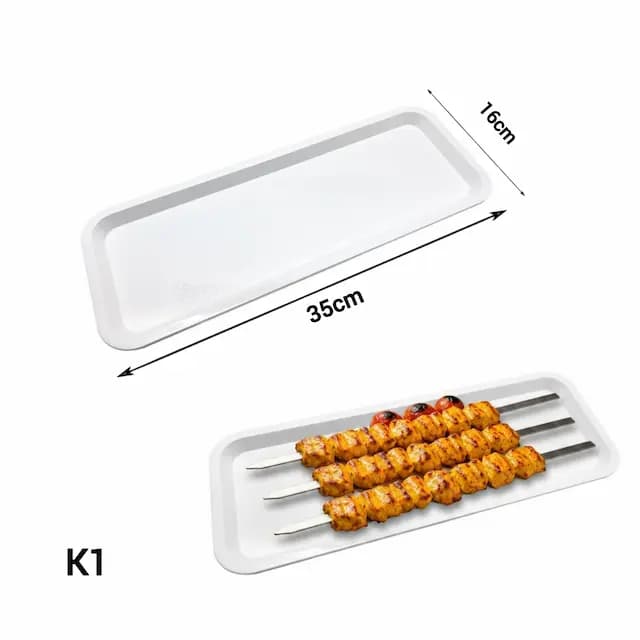 سینی کبابی K1 سفید کوشا