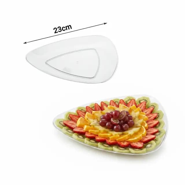 بشقاب میوه خوری پلاستیکی شفاف کوشا