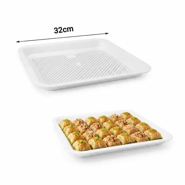 سینی مربع S2 سفید کوشا
