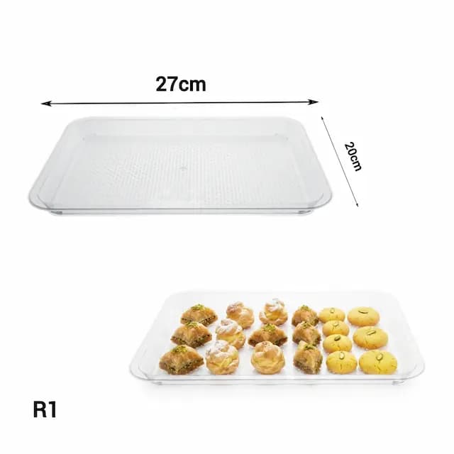سینی مستطیل R1 شفاف کوشا