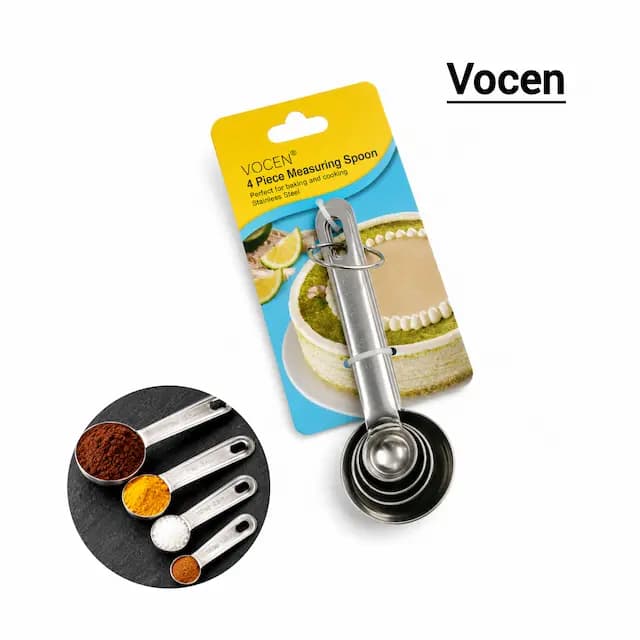 پیمانه قاشقی 4 عددی استیل vocen