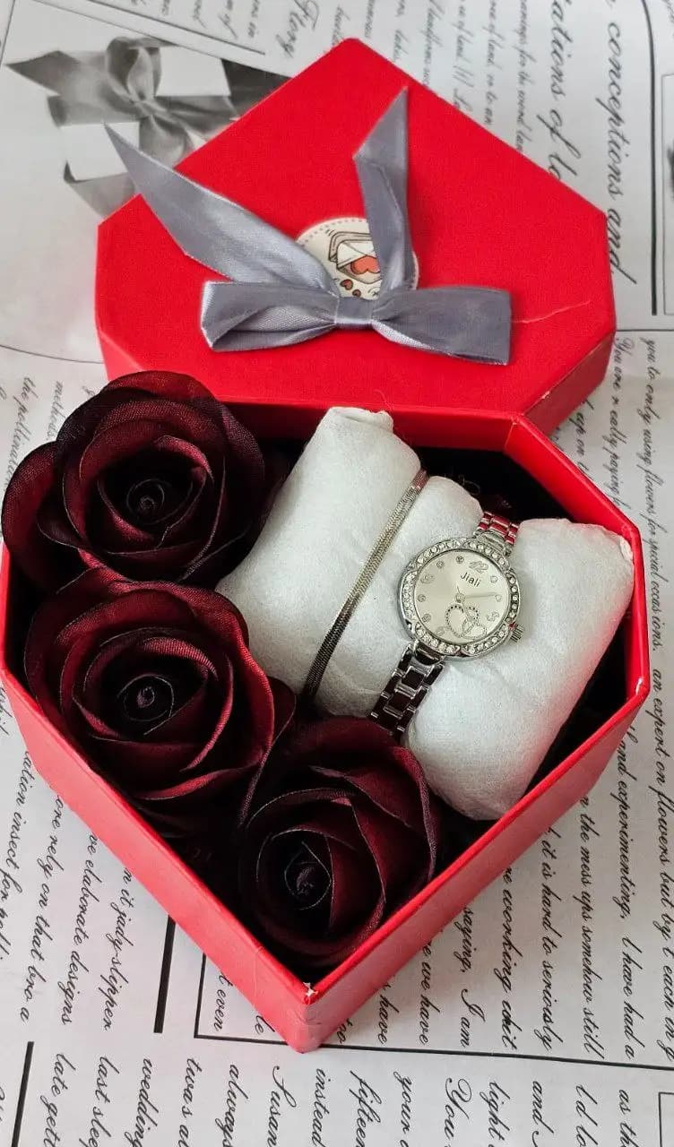 باکس هدیه زنانه و دخترانه (نقره ای صفحه نقره ای)
