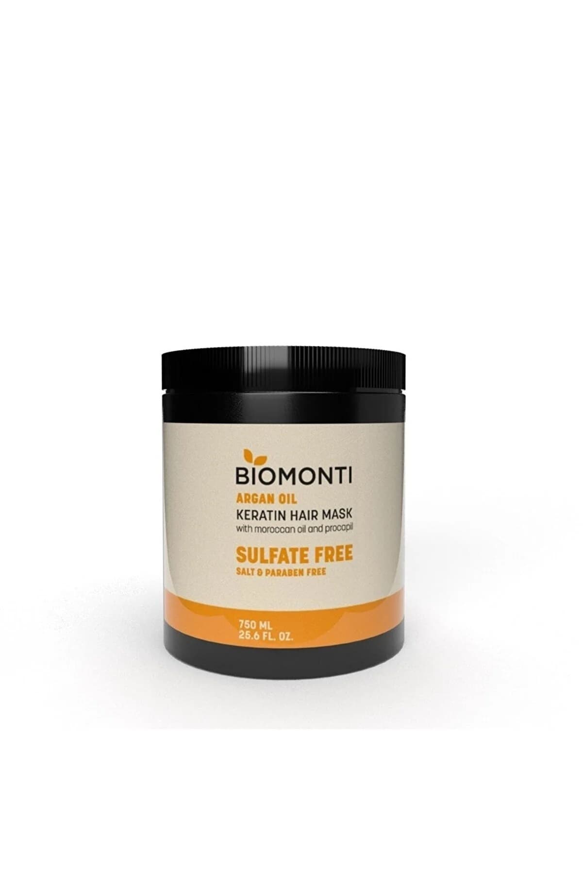 ماسک مو بدون سولفات و نمک کراتینه بیومونتی Biomonti حاوی روغن آرگان 750 میل