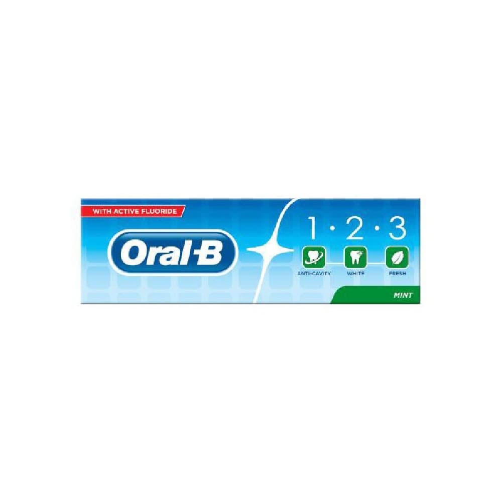 خمیر دندان اورال بی Oral-B مدل ۱.۲.۳ حجم ۱۰۰ میل