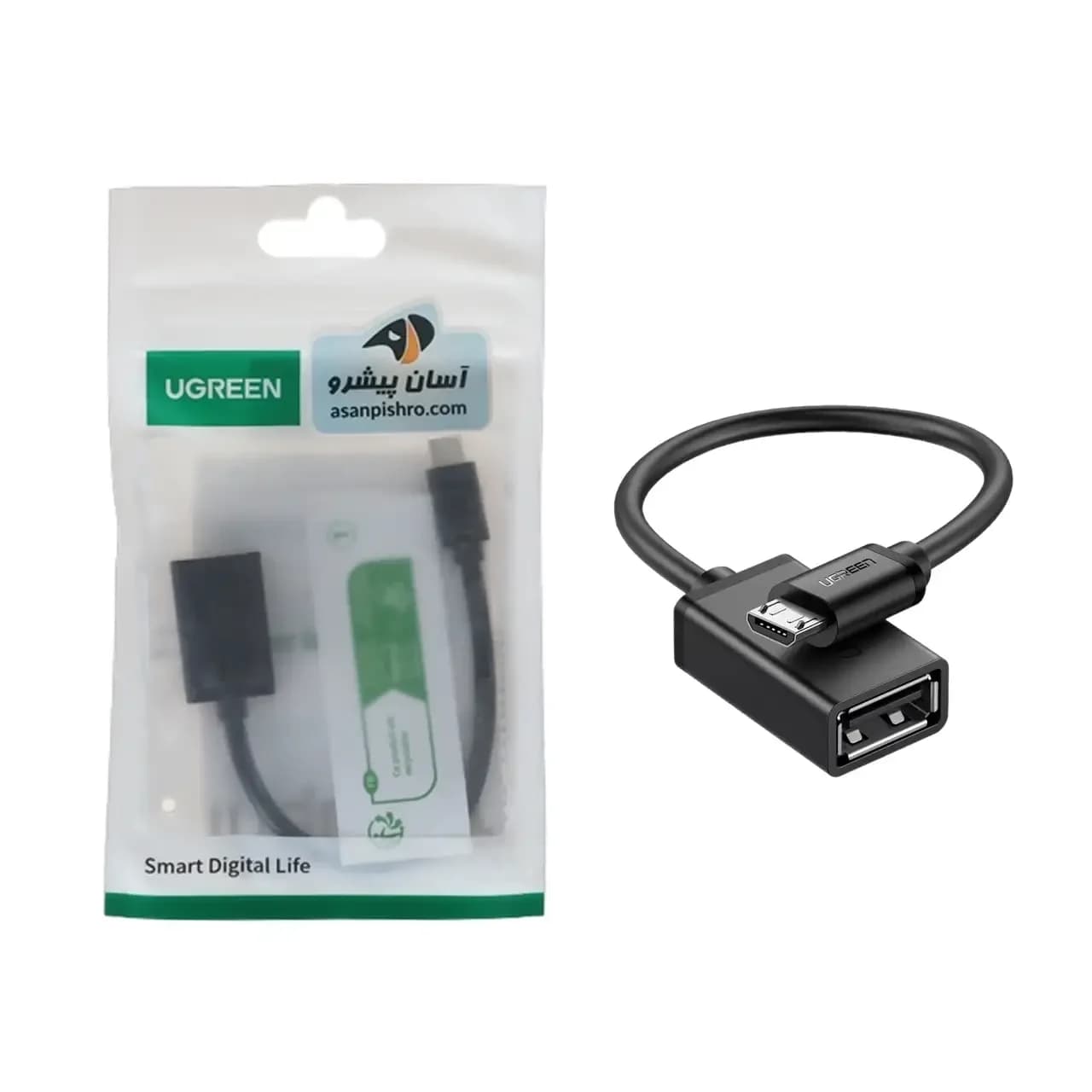 تبدیل MicroUSB2.0 به UGREEN USB2.0 مدل US133-10396