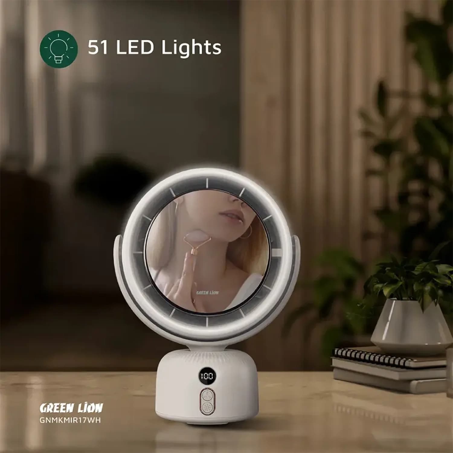 گجت آرایشی گرین لاین Makeup Mirror Fan — تصویر ۳