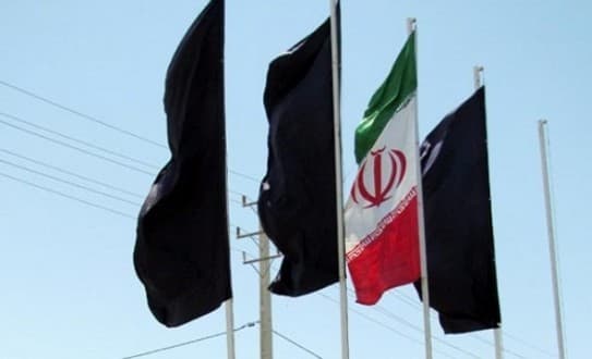 پرچم ساتن مشکی سامورایی