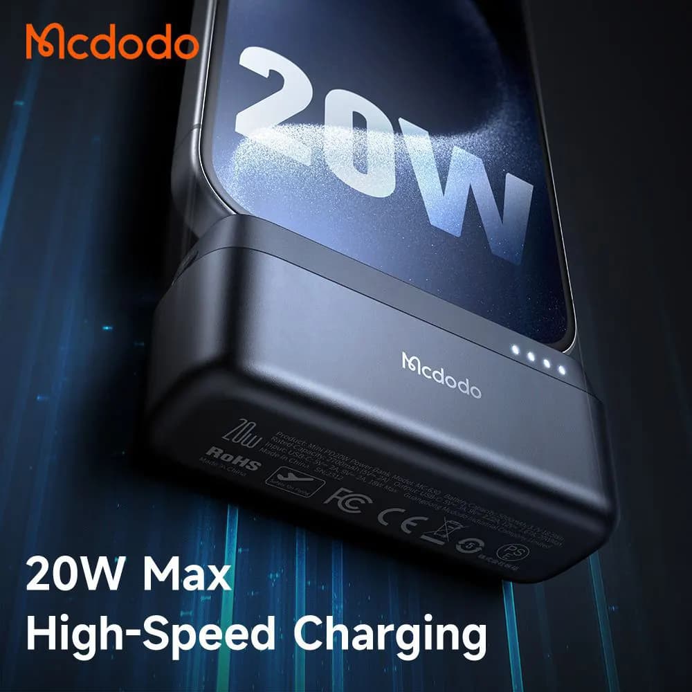 پاوربانک تایپ سی مک دودو مدل MC-630 ظرفیت 5000 میلی آمپر ساعت 20 وات — تصویر ۶
