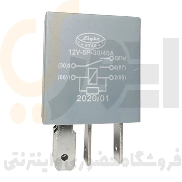 میکرو رله 5 پایه 12V-4P-30/40A لایت استار | LIGHT STAR