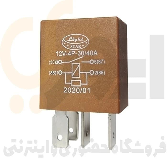 میکرو رله 4 پایه 12V-4P-30/40A لایت استار | LIGHT STAR