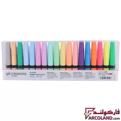 ماژیک هایلایتر کریتورز کلاس Creators Class Lumo HLV-18 بسته 18 عددی — تصویر ۶