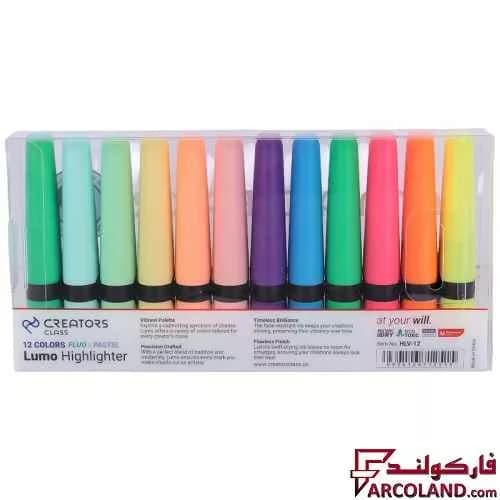 ماژیک هایلایتر کریتورز کلاس Creators Class Lumo HLV-12 بسته 12 عددی — تصویر ۷