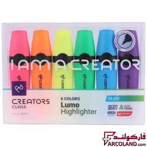 ماژیک هایلایتر لومو کریتورز کلاس Creators Class Lumo HLF-6 بسته 6 عددی