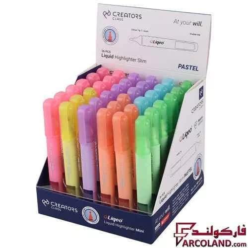 ماژیک هایلایتر مایع اسلیم پاستیلی کریتورز کلاس Creators Class H-3130 بسته 36 عددی