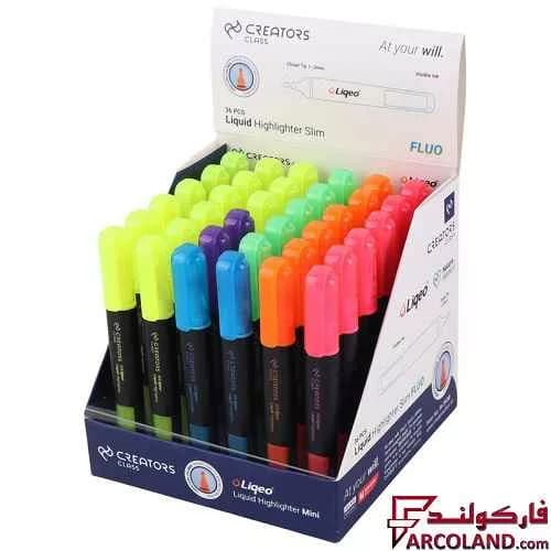 ماژیک هایلایتر مایع اسلیم کریتورز کلاس Creators Class FLUO H-3130 بسته 36 عددی