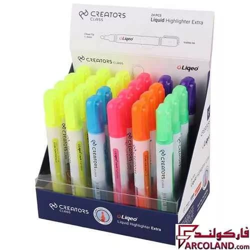 ماژیک هایلایتر مایع اکسترا کریتورز کلاس Creators Class H-2127A بسته 24 عددی