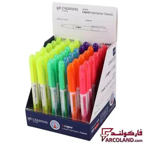 ماژیک هایلایتر مایع کلاسیک کریتورز کلاس Creators Class H-3129 بسته 36 عددی