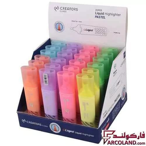 ماژیک هایلایتر مایع پاستیلی کریتورز کلاس Creators Class H-3128 بسته 24 عددی